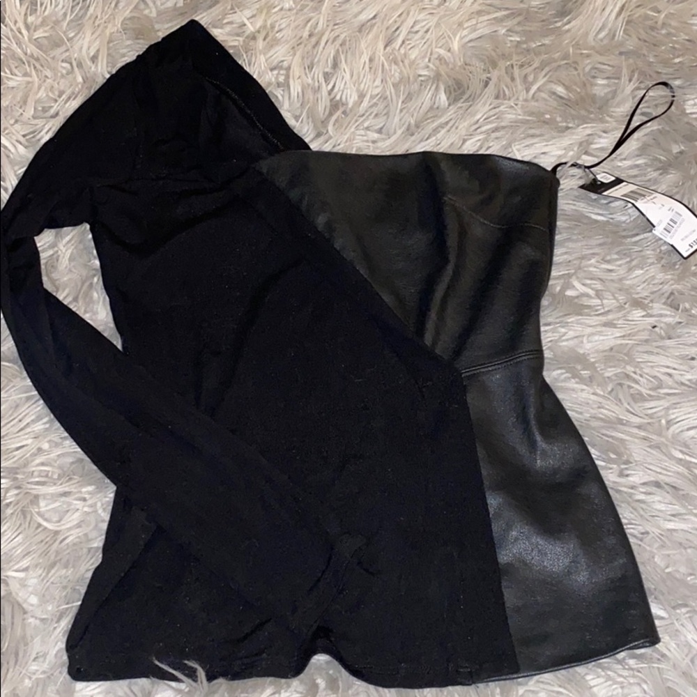 One shoulder top.